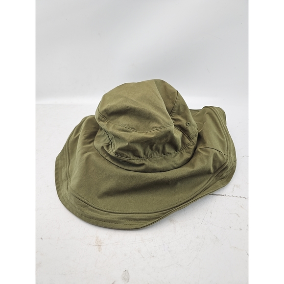 Hatiis Accessories - Hatiis Olive Green Wide Brim Cotton Sun Hat